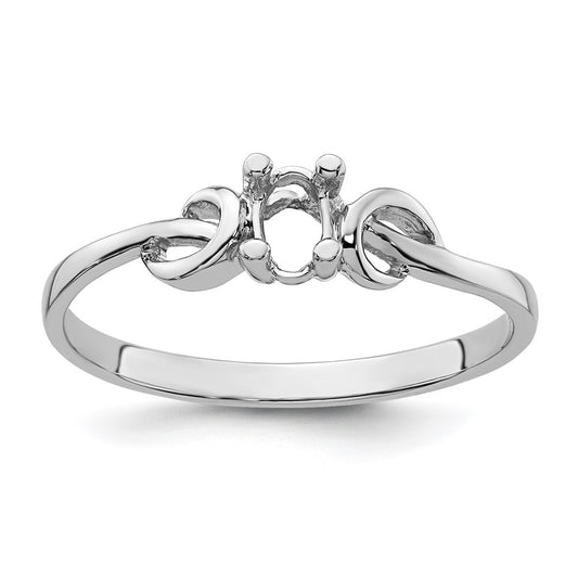 14k White Gold Gemstone Ring Mounting