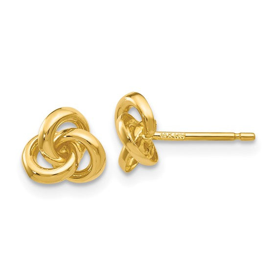 14k Trinity Knot Earrings