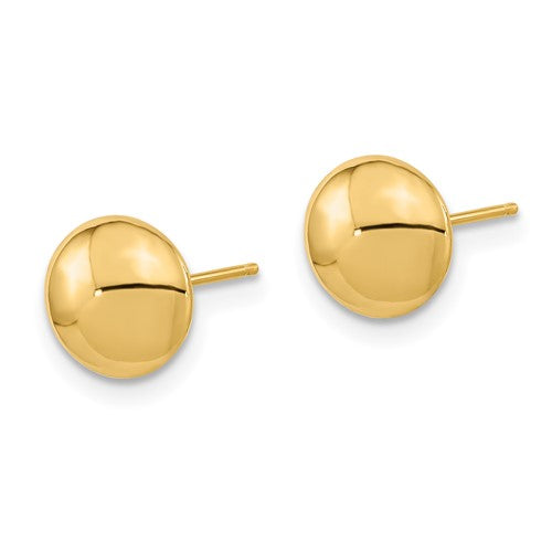 14k Polished Button Post Earrings