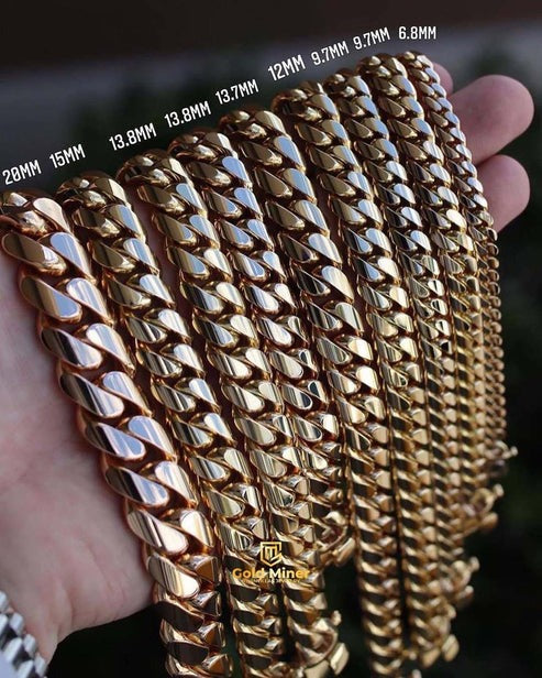 CUBAN LINK BRACELETS 18K 7mm TO 10mm