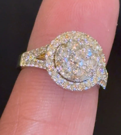 10K YELLOW GOLD 1.75 CARAT WOMEN REAL DIAMOND ENGAGEMENT RING WEDDING RING BRIDAL