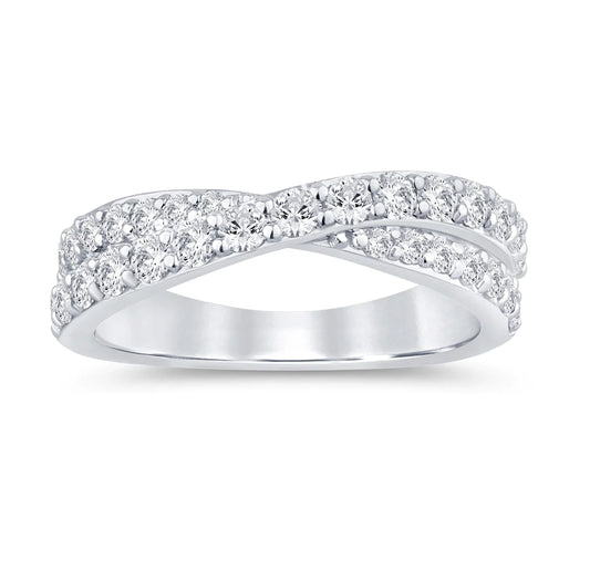 10K WHITE GOLD 1.10 CARAT WOMEN REAL DIAMOND ENGAGEMENT RING WEDDING RING BAND