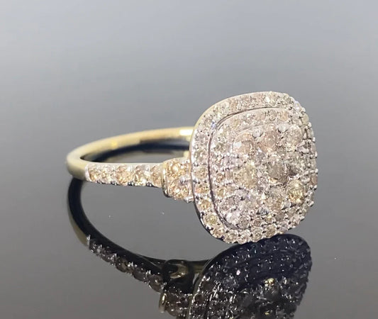 10K YELLOW GOLD 1.25 CARAT WOMEN REAL DIAMOND ENGAGEMENT RING WEDDING RING BRIDAL