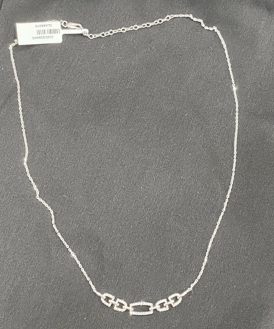 10K WHITE GOLD .30 CARAT REAL DIAMOND NECKLACE