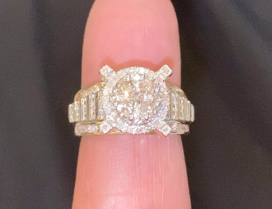 10K YELLOW GOLD 1.75 CARAT WOMEN REAL DIAMOND ENGAGEMENT RING WEDDING BRIDAL RING