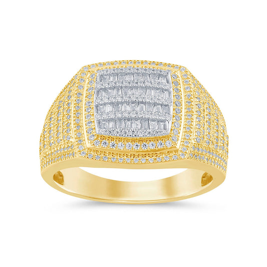 10K SOLID YELLOW GOLD 1.15 CARAT REAL DIAMOND ENGAGEMENT RING WEDDING PINKY BAND
