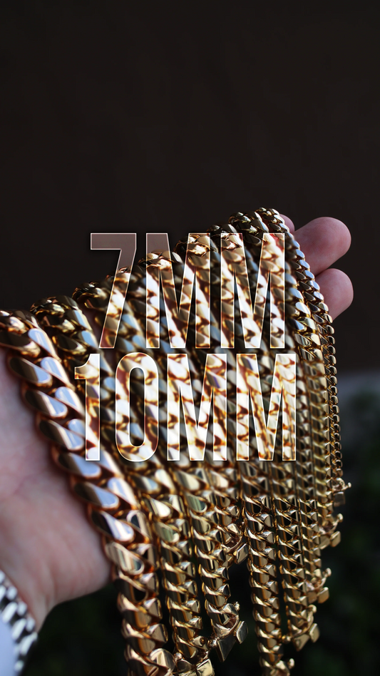 CUBAN LINK BRACELETS 18K 7mm TO 10mm