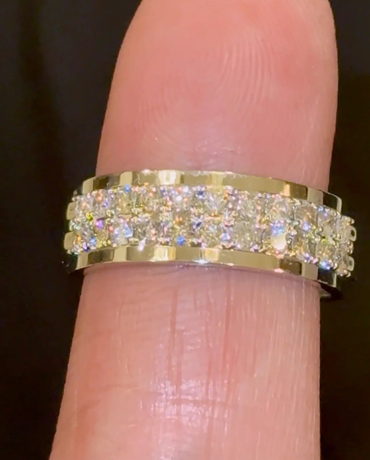 10K WHITE GOLD 1 CARAT NATURAL DIAMOND WEDDING BAND BRIDAL ENGAGEMENT RING