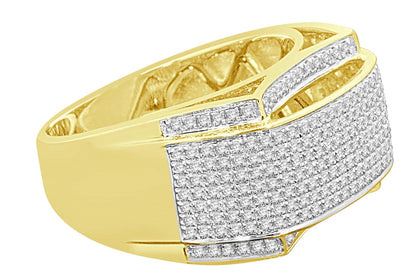 10K YELLOW GOLD 1.25 CARAT MENS REAL DIAMOND ENGAGEMENT WEDDING PINKY RING BAND