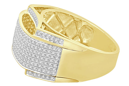 10K YELLOW GOLD 1.25 CARAT MENS REAL DIAMOND ENGAGEMENT WEDDING PINKY RING BAND