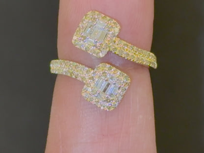 10K SOLID YELLOW GOLD .75 CARAT NATURAL DIAMONDS WOMEN RING