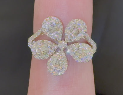 10K SOLID YELLOW GOLD 1 CARAT NATURAL DIAMONDS WOMEN RING
