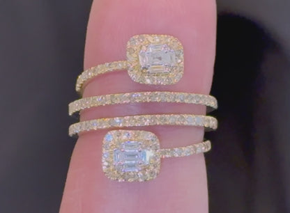 10K SOLID YELLOW GOLD 1 CARAT NATURAL DIAMONDS WOMEN RING