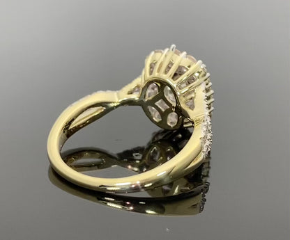 10K YELLOW GOLD 1.10 CARAT WOMEN REAL DIAMOND ENGAGEMENT RING WEDDING RING BRIDAL / SKU RG13614-YG
