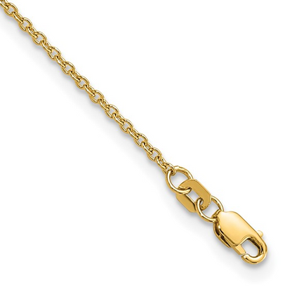 14K Forzantine Cable with Lobster Clasp Anklets