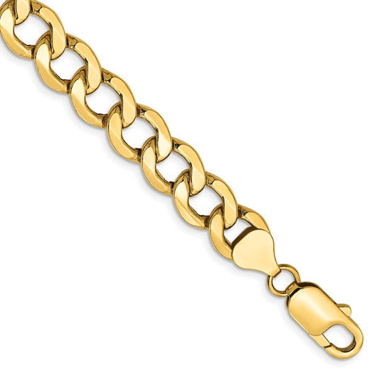 10K 9mm Semi-Solid Curb Chain