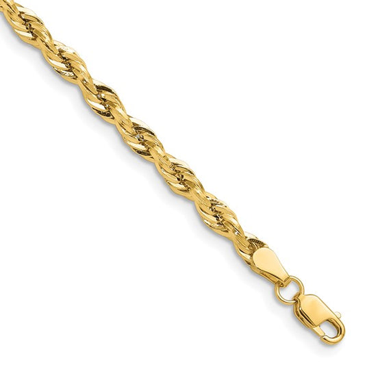 10k 3.5mm Semi-Solid Rope Chain