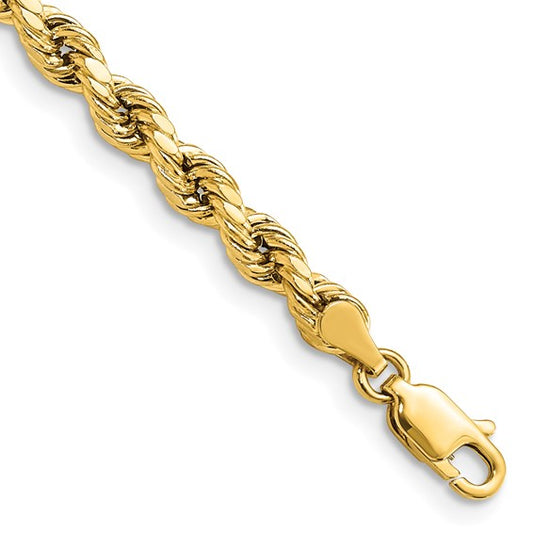 10k 4mm Semi-solid D/C Rope Chain