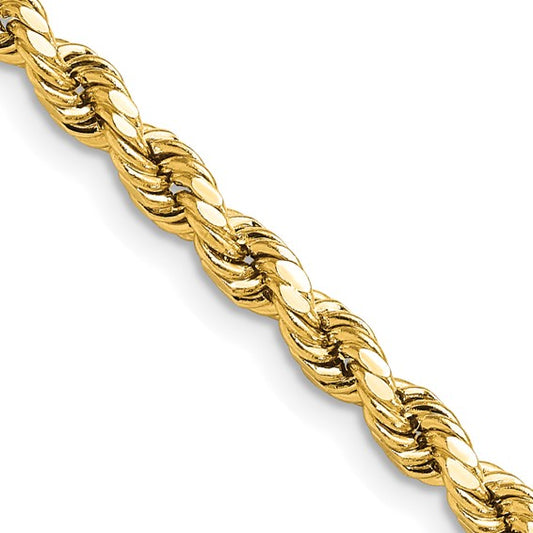 10k 4mm Semi-solid D/C Rope Chain