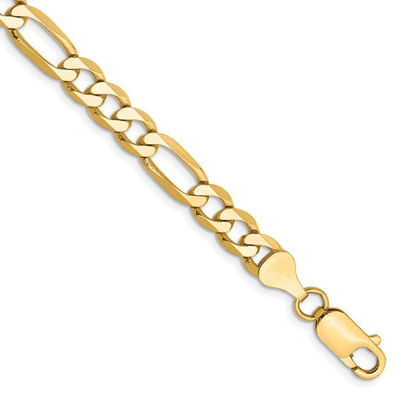 10K 6.25mm Flat Figaro Chain