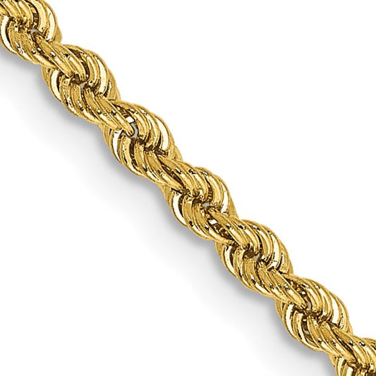 10k 2.25mm Regular Rope Chain