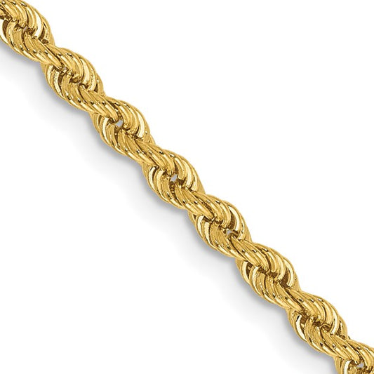 10k 2.5mm Regular Rope Chain