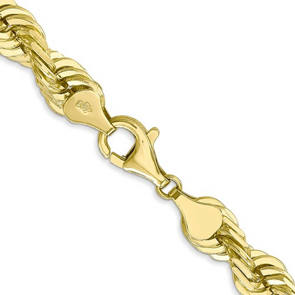 14K 22 inch Diamond-cut Rope with Lobster Clasp Chain / sku 012L