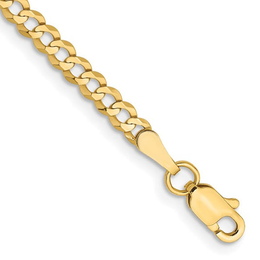 10K 3.1mm Lightweight Flat Cuban Chain