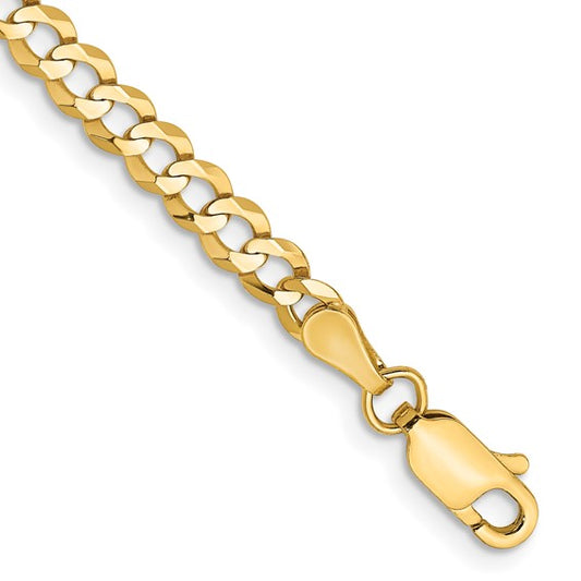 10K 3.7mm Lightweight Flat Cuban Chain