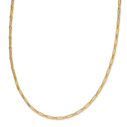 Leslie's 10K Polished Flat Oval Link Necklace