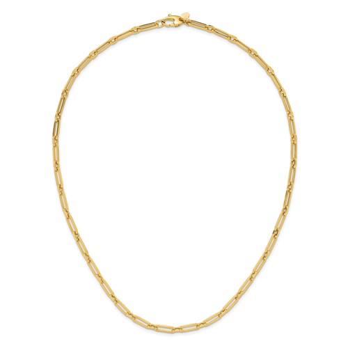 Leslie's 10K Polished Flat Oval Link Necklace