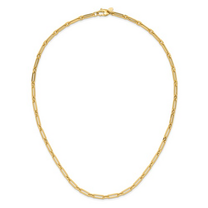 Leslie's 10K Polished Flat Oval Link Necklace