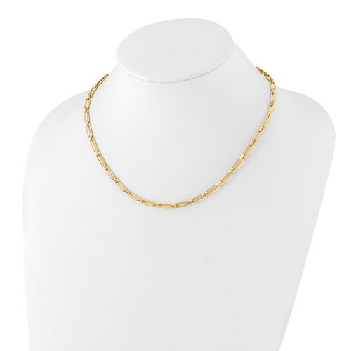 Leslie's 10K Polished Flat Oval Link Necklace