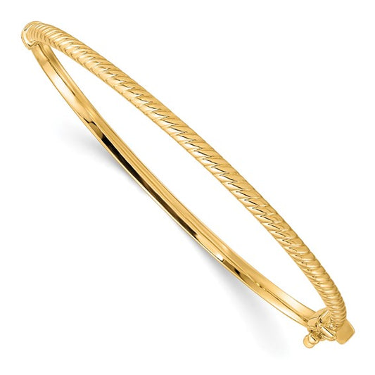 Leslie's 10K Polished Textured Bangle