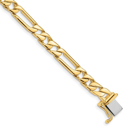 10k 6mm Hand-polished Fancy Link Bracelet