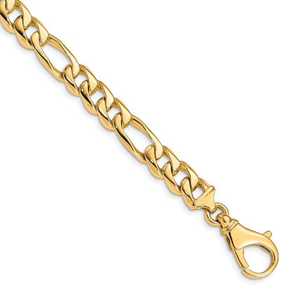10k 8.5mm Hand Polished Fancy Link Bracelet
