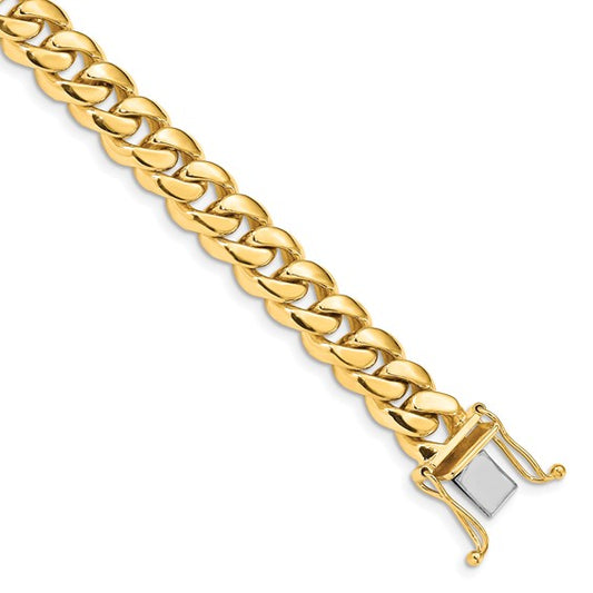 10k 8.7mm Hand-polished Miami Cuban Chain Link Bracelet
