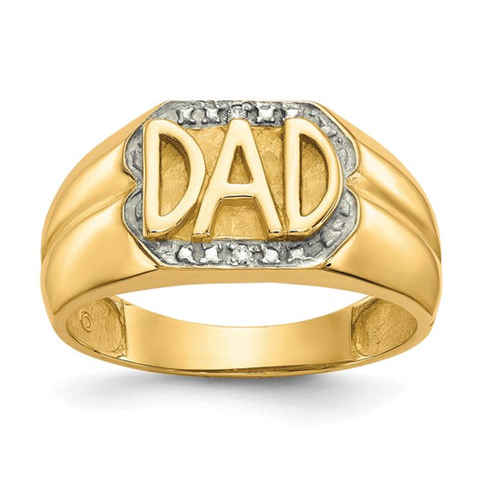 10k Men's Diamond DAD Ring