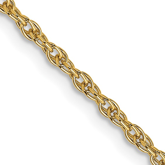 14K 24 inch Carded 1.55mm Cable Rope with Spring Ring Clasp Chain / SKU 11RY-24