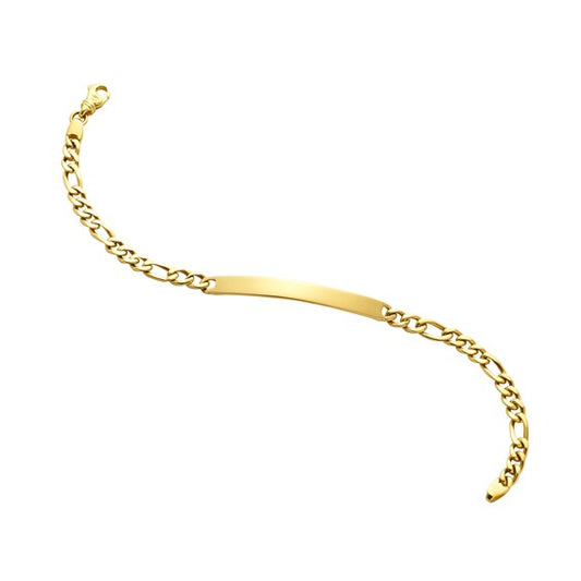 Herco 14K Gold Figaro 4.8mm With ID