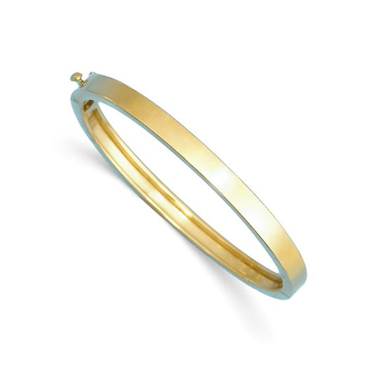 Herco 14K Solid Flat 5.2mm Hinged Bangle