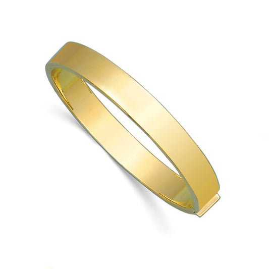 Herco 14K Polished Flat 10.5mm Hinged Bangle