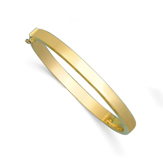 Herco 14K Flat 6.1mm Hinged Bangle