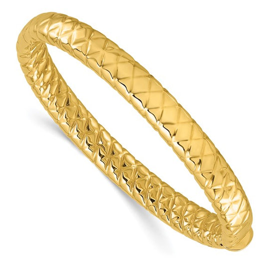 Herco 14K Textured 7.8mm Bangle