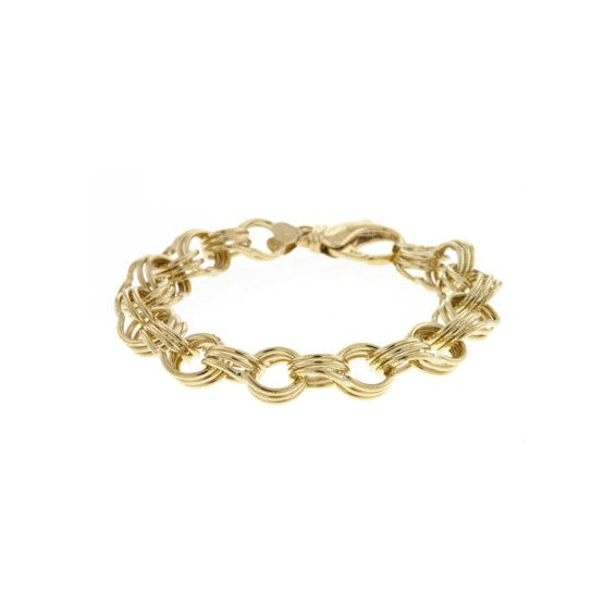 Herco 14K Gold Triple Charm 13.5MM 8 in