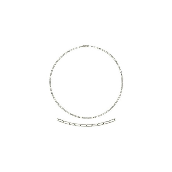 Herco 14K White Gold Oval Flat