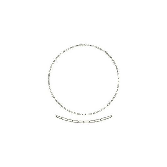 Herco 14K White Gold Oval Flat