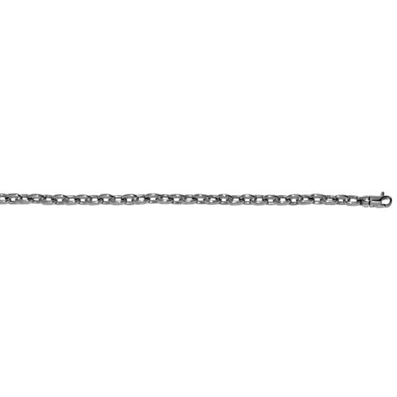 Herco 14K White Gold Solid Link