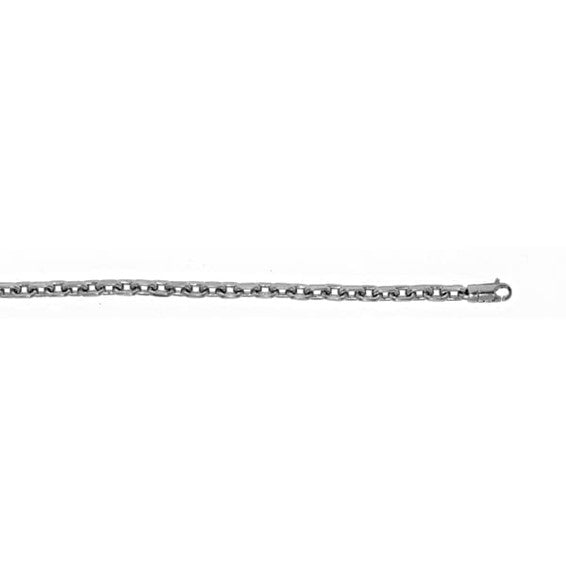 Herco 14K White Gold 5mm Solid Fancy Link 8.5 inch Bracelet