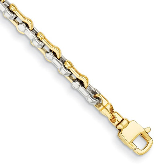 Herco 14K Two-Tone Gold Horseshoe Flex Links 7.2mm